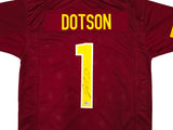 Washington Commanders Jahan Dotson Autographed Maroon Jersey Beckett BAS Witness Stock #230165