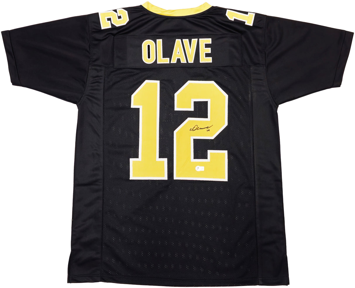 New Orleans Saints Chris Olave Autographed Black Jersey Beckett BAS Witness Stock #230166
