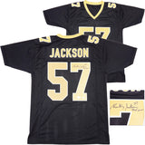 New Orleans Saints Rickey Jackson Autographed Black Jersey "HOF 2010" Beckett BAS QR Stock #230189