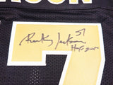 New Orleans Saints Rickey Jackson Autographed Black Jersey "HOF 2010" Beckett BAS QR Stock #230189
