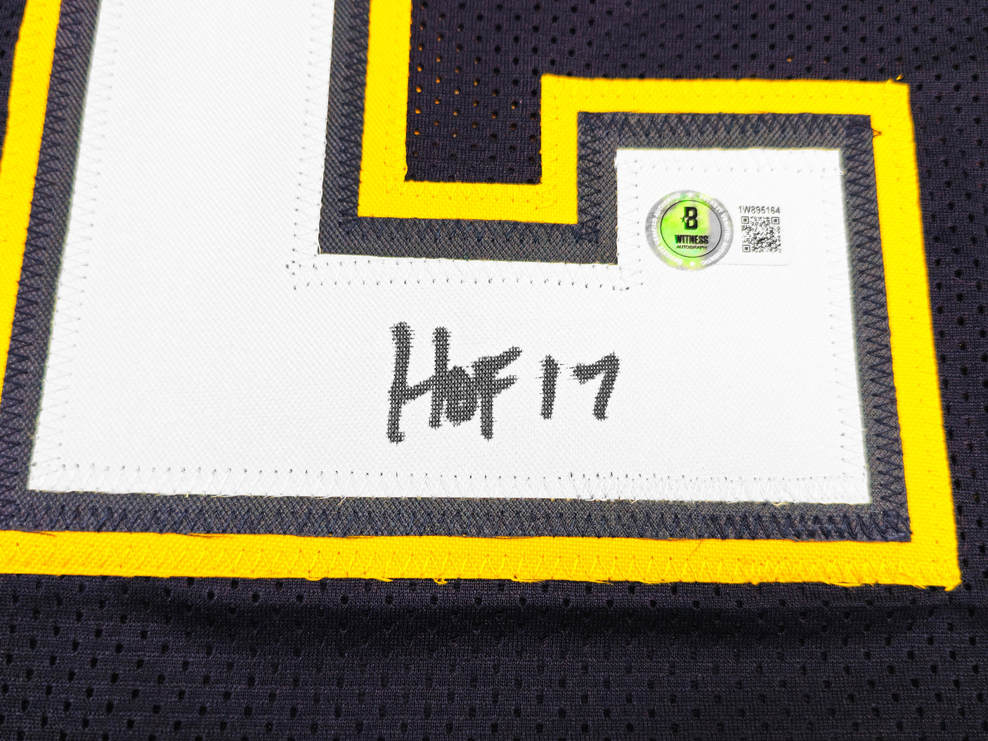 San Diego Chargers LaDainian Tomlinson Autographed Dark Blue Jersey "HOF 17" Beckett BAS Witness Stock #230585
