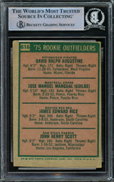 1975 Topps Card #616 Autographed Signed By All 4 Including Jim Rice Beckett BAS #15499351