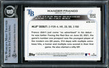 Wander Franco Autographed 2022 Topps Update Rookie Card #US42 Tampa Bay Rays Beckett BAS #15500199