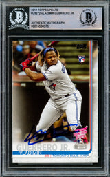 Vladimir Guerrero Jr Autographed 2019 Topps Update Card #US272 Toronto Blue Jays Beckett BAS #15500375