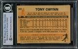 Tony Gwynn Autographed 1983 Topps Rookie Card #482 San Diego Padres Beckett BAS #15500378
