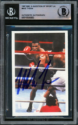 Mike Tyson Autographed 1987 A Question of Sport Card Beckett BAS #15500883