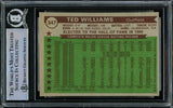 Ted Williams Autographed 1976 Topps Card #347 Boston Red Sox Beckett BAS #15500912