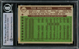 Ted Williams Autographed 1976 Topps Card #347 Boston Red Sox Beckett BAS #15500913