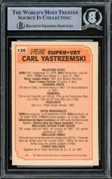 Carl Yastrzemski Autographed 1983 O-Pee-Chee Card #126 Boston Red Sox Beckett BAS #15501021