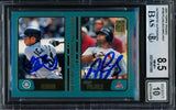 Albert Pujols & Ichiro Suzuki Autographed 2001 Topps Traded Rookie Card #T99 BGS 8.5 Auto Grade Gem Mint 10 Beckett BAS #15681090