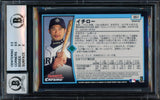 Ichiro Suzuki Autographed 2001 Bowman Chrome Refractor Japanese Rookie Card #351 Seattle Mariners BGS 8.5 Auto Grade Gem Mint 10 "01 ROY/MVP" Beckett BAS #15681688