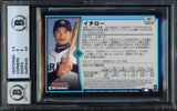 Ichiro Suzuki Autographed 2001 Bowman Chrome Refractor Japanese Rookie Card #351B Seattle Mariners BGS 8.5 Auto Grade Gem Mint 10 "01 ROY/MVP" Beckett BAS #15681693