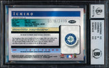 Ichiro Suzuki Autographed 2001 Fleer Futures Rookie Card #230 Seattle Mariners BGS 9 Auto Grade Gem Mint 10 #378/2499 Beckett BAS #15681280