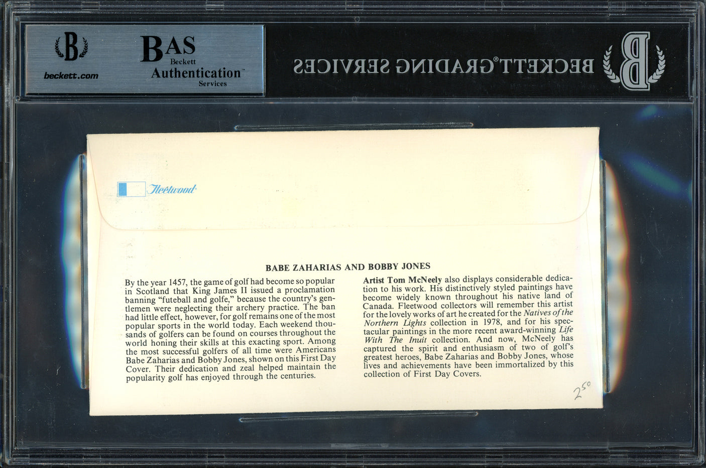 Ben Hogan Autographed First Day Cover Beckett BAS #15502405