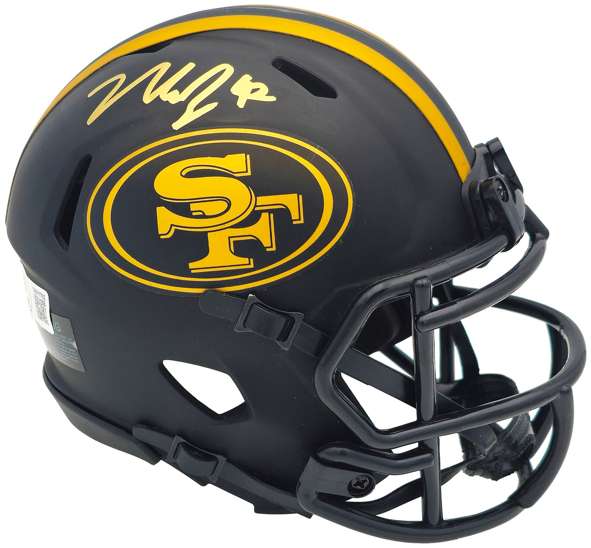 Nick Bosa Autographed San Francisco 49ers Eclipse Black Mini Helmet Beckett BAS Witness Stock #230696