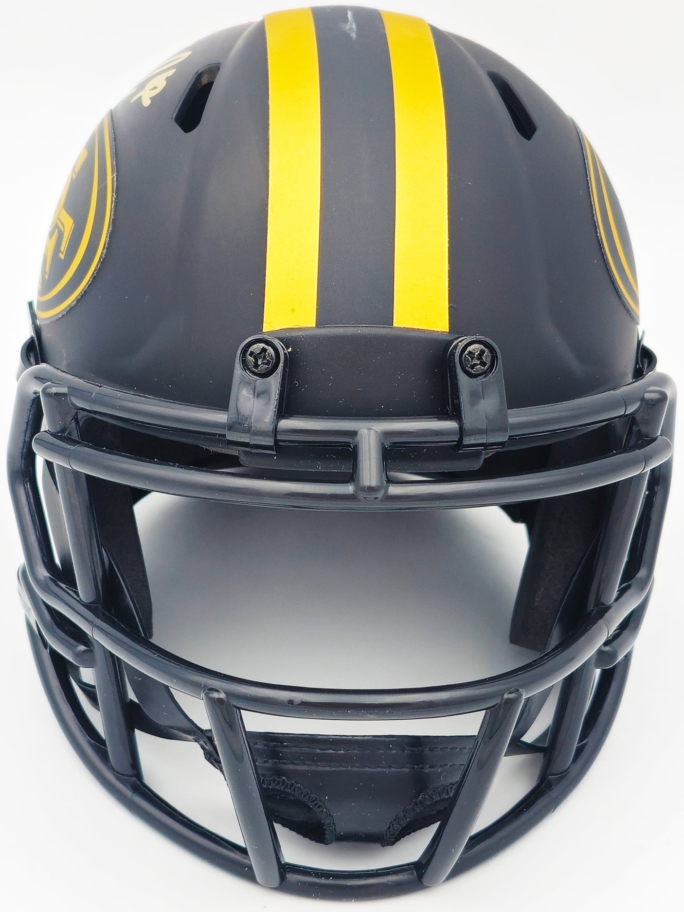 Nick Bosa Autographed San Francisco 49ers Eclipse Black Mini Helmet Beckett BAS Witness Stock #230696