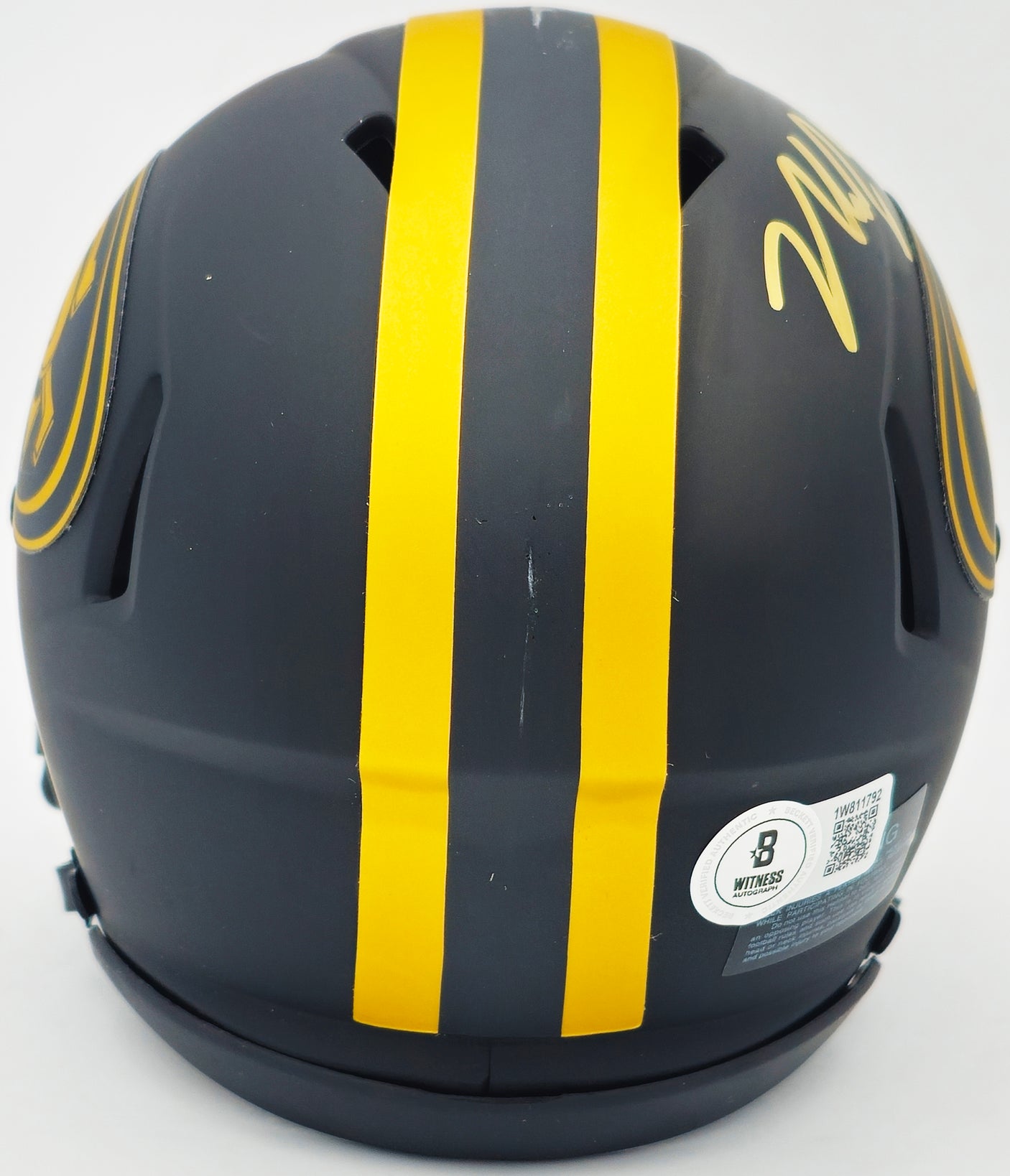 Nick Bosa Autographed San Francisco 49ers Eclipse Black Mini Helmet Beckett BAS Witness Stock #230696