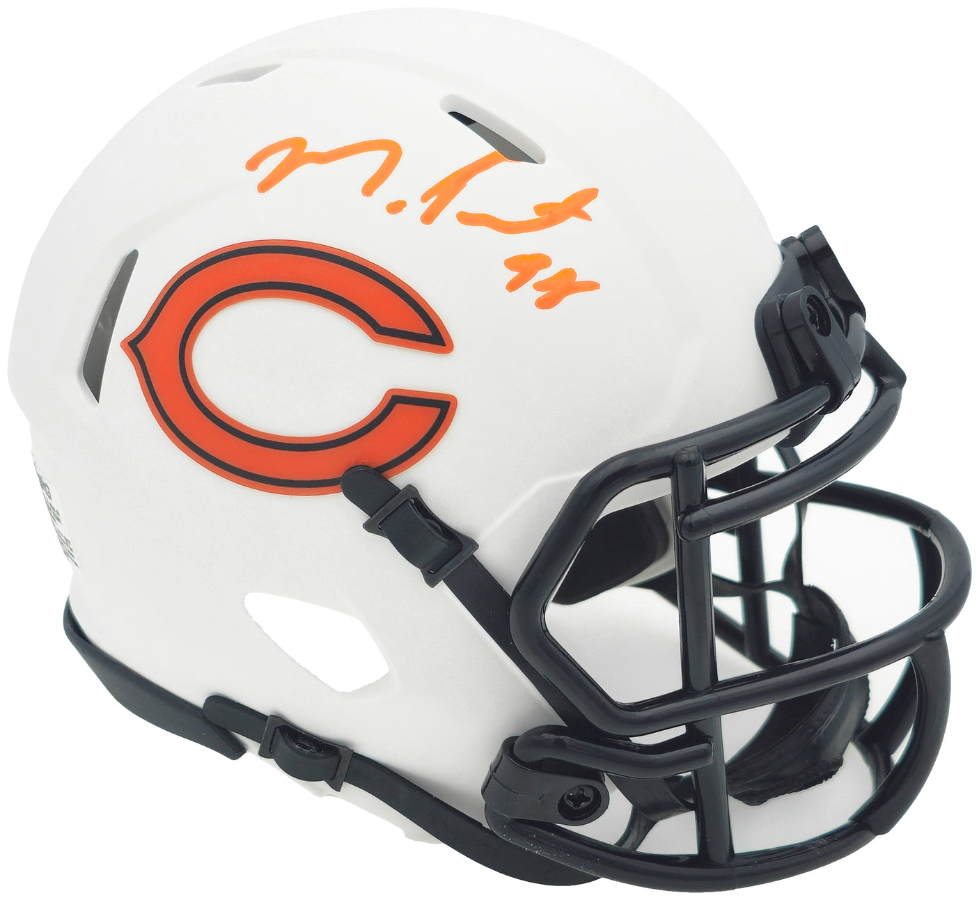 Montez Sweat Autographed Chicago Bears Lunar Eclipse White Speed Mini Helmet JSA Stock #232849