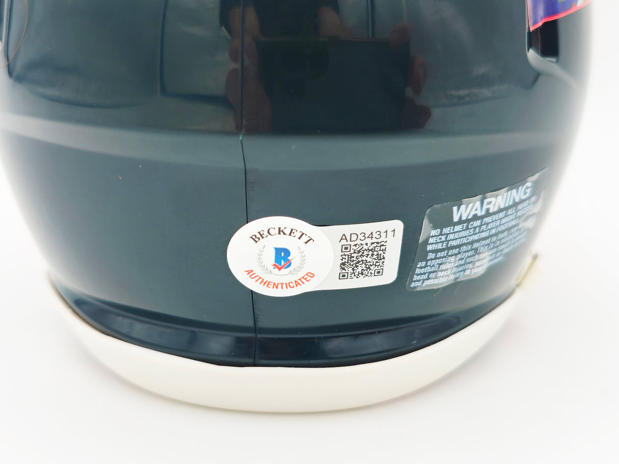Chevy Chase Autographed Christmas Vacation Black Speed Mini Helmet Beckett BAS Witness Stock #232845