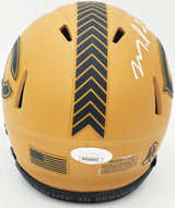 Montez Sweat Autographed Chicago Bears Camo Brown Salute to Service Speed Mini Helmet JSA Stock #232851