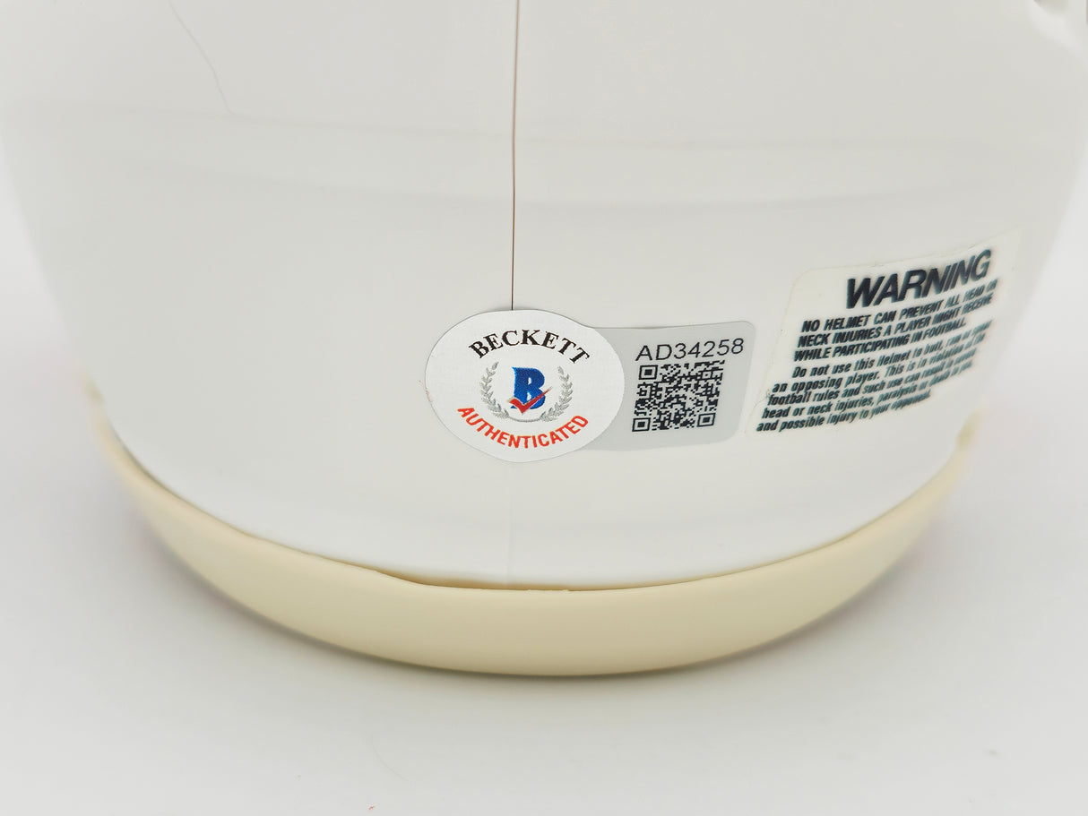 Chevy Chase Autographed Christmas Vacation White Speed Mini Helmet Beckett BAS Witness Stock #232844