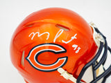 Montez Sweat Autographed Chicago Bears Flash Orange Speed Mini Helmet JSA Stock #232850