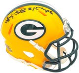 Andre Rison Autographed Green Bay Packers Yellow Speed Mini Helmet "SB 31 Champs" JSA Stock #232852