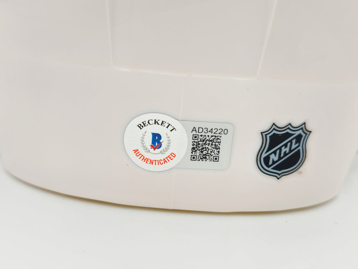 Chevy Chase Autographed Chicago Blackhawks White Speed Mini Helmet Christmas Vacation Logo Beckett BAS Witness Stock #232842