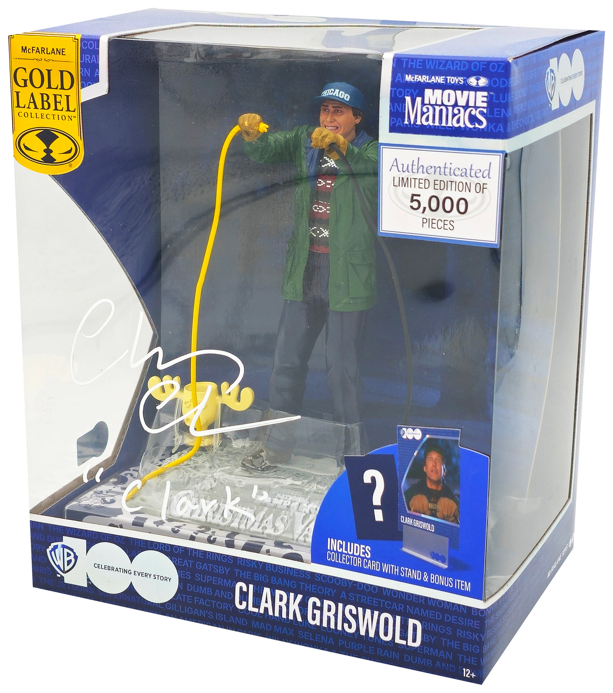 Chevy Chase Autographed McFarlane Toys Movie Maniacs Action Figure Christmas Vacation Clark Griswold "Clark" Beckett BAS Witness Stock #232875