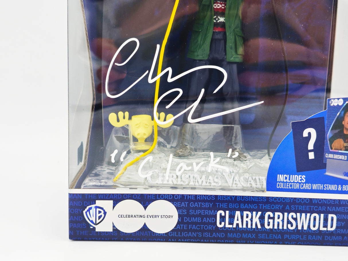 Chevy Chase Autographed McFarlane Toys Movie Maniacs Action Figure Christmas Vacation Clark Griswold "Clark" Beckett BAS Witness Stock #232875