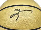 Allen Iverson Autographed Gold Edition Composite Leather Basketball Philadelphia 76ers Beckett BAS Witness Stock #232872