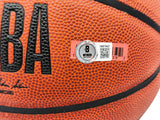 Allen Iverson Autographed Philadelphia 76ers Logo Basketball Beckett BAS Witness Stock #232870
