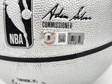 Allen Iverson Autographed Platinum Edition Composite Leather Basketball Philadelphia 76ers Beckett BAS Witness Stock #232871