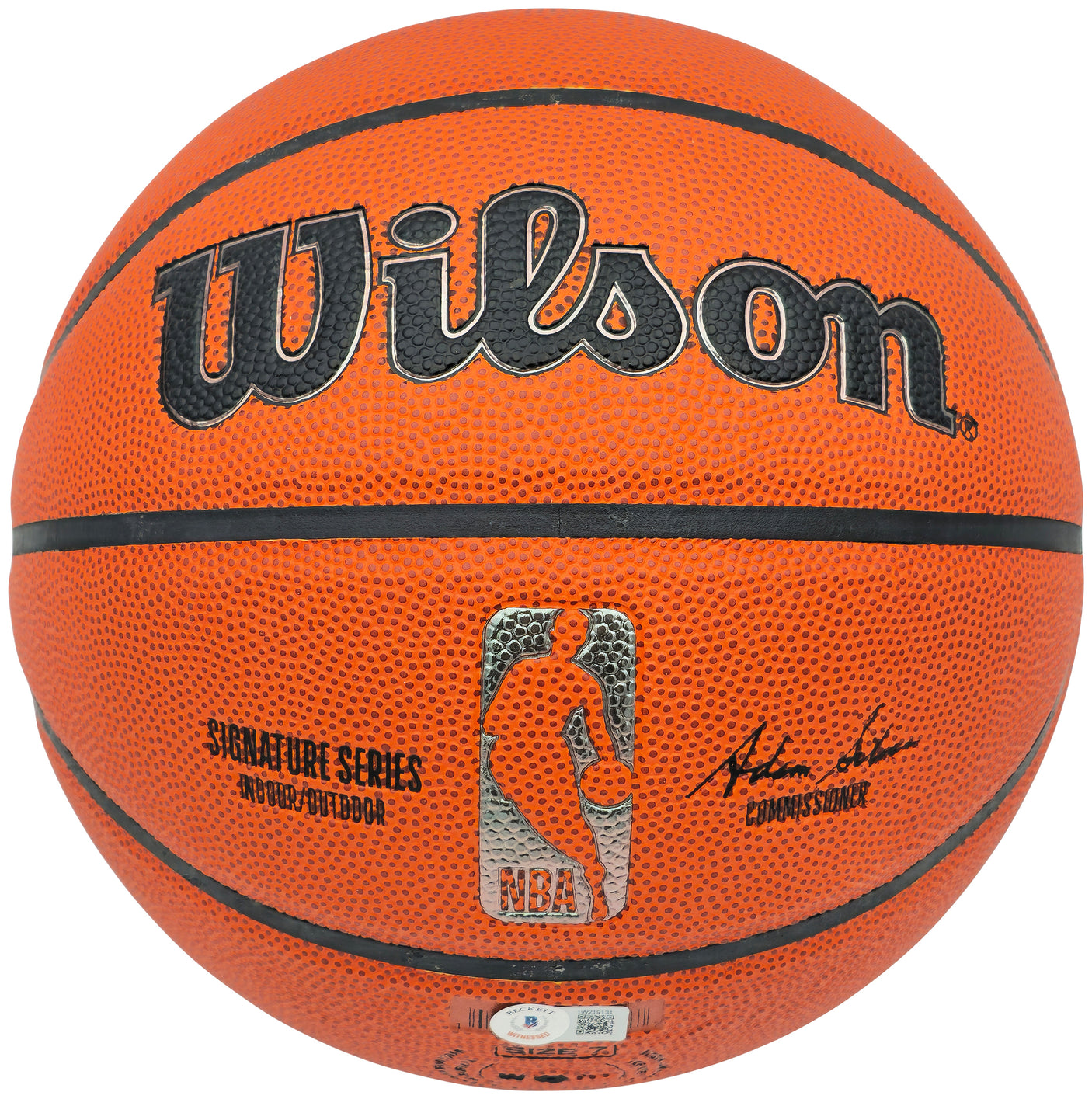 Allen Iverson Autographed Signature Series Indoor/Outdoor Basketball Philadelphia 76ers Beckett BAS Witness Stock #232869