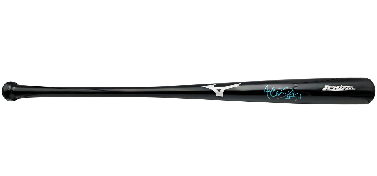 Ichiro Suzuki Autographed Black Mizuno Player Model Baseball Bat Seattle Mariners "#51" IS Holo & Beckett BAS Witness Stock #232831