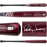 Dansby Swanson Autographed Red Marucci Player Model Baseball Bat Chicago Cubs Beckett BAS Witness Stock #232863