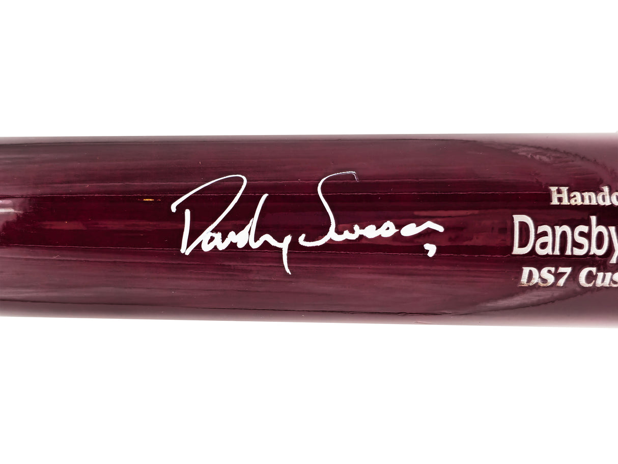 Dansby Swanson Autographed Red Marucci Player Model Baseball Bat Chicago Cubs Beckett BAS Witness Stock #232863