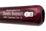 Dansby Swanson Autographed Red Marucci Player Model Baseball Bat Chicago Cubs Beckett BAS Witness Stock #232863