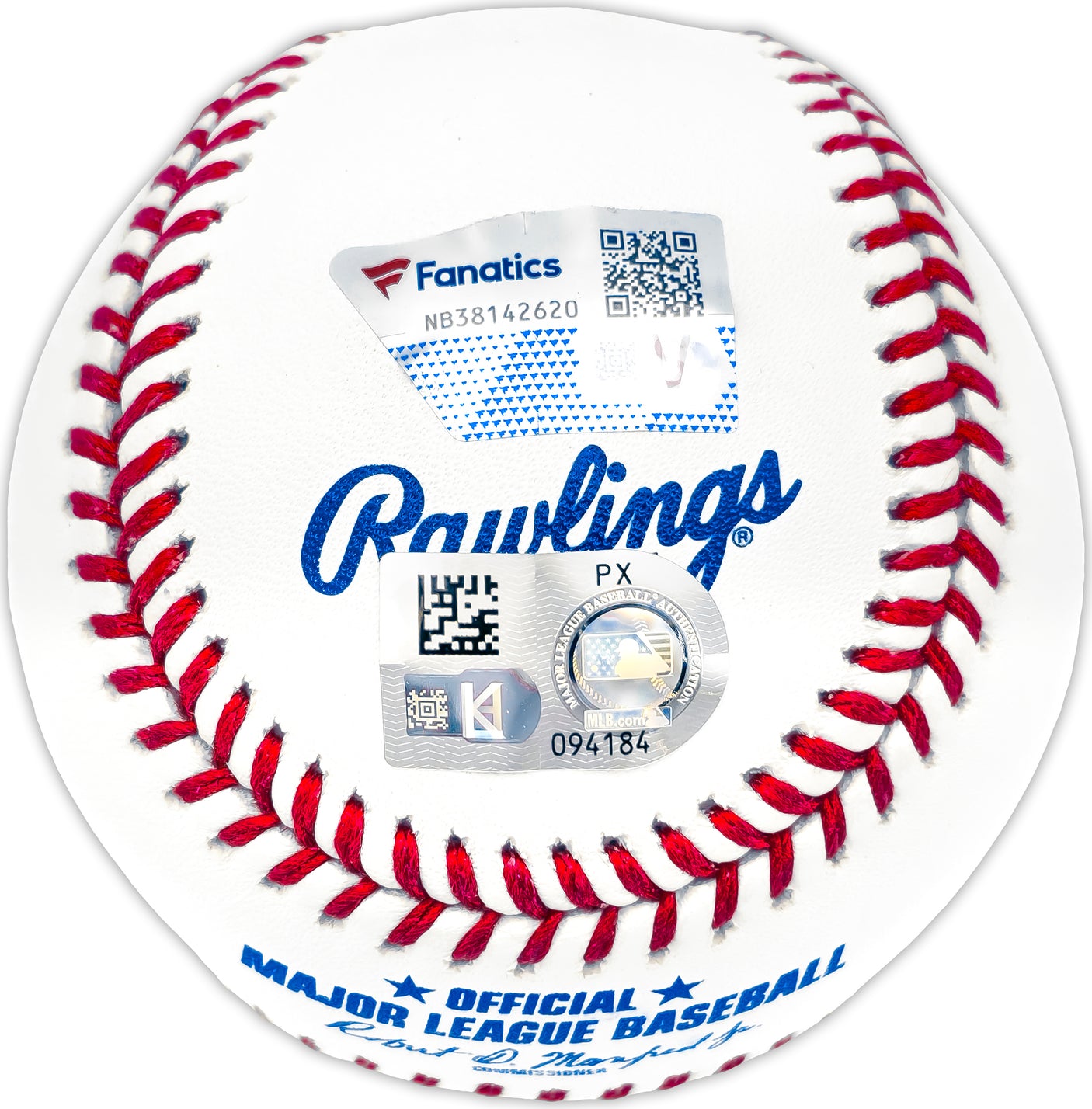 Wyatt Langford Autographed Official MLB Baseball Texas Rangers Fanatics and MLB Holo Stock #232808