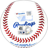 Wyatt Langford Autographed Official MLB Baseball Texas Rangers "MLB Debut 3-28-24" Fanatics and MLB Holo Stock #232809