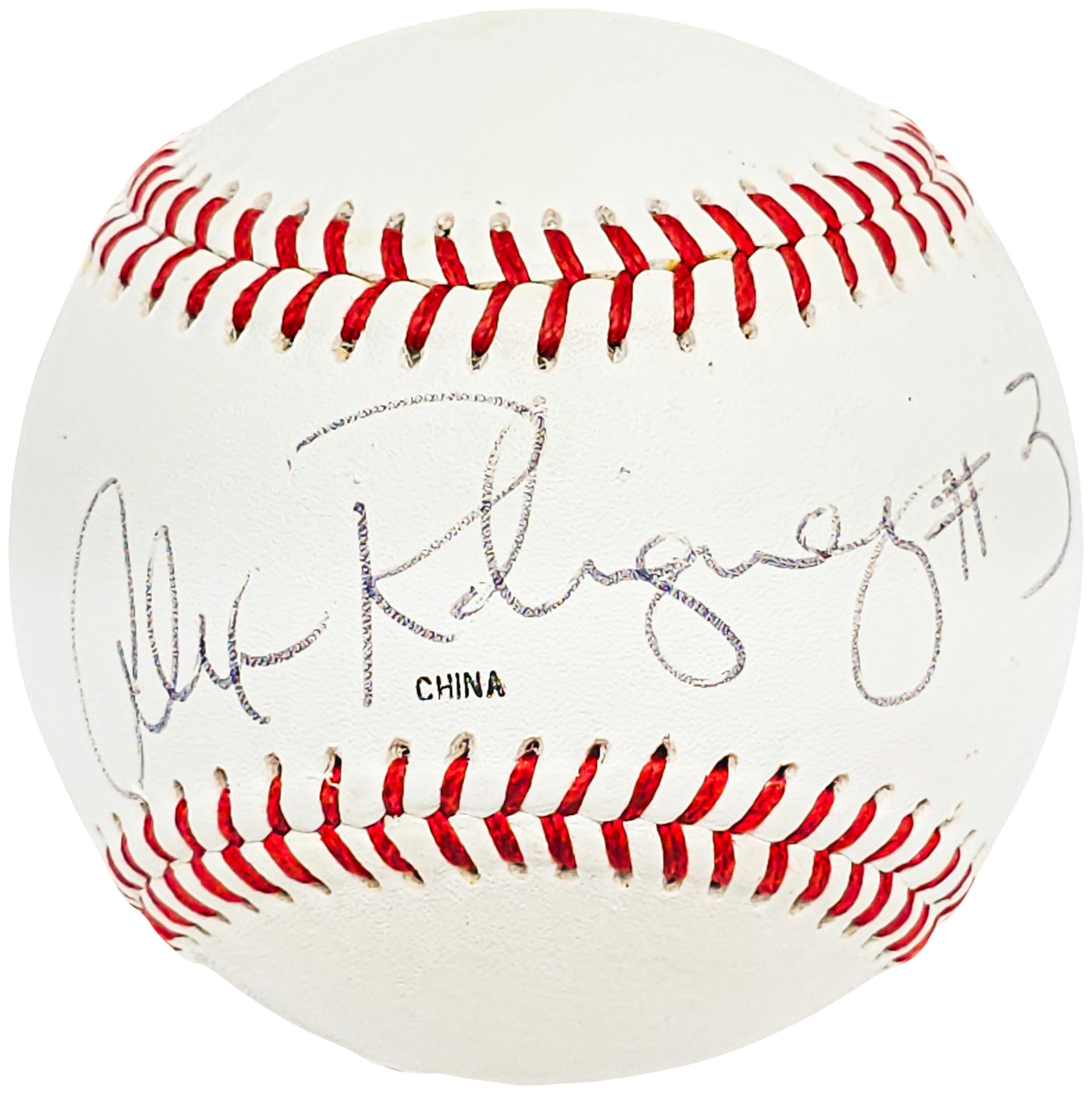 Alex Rodriguez Autographed Official Pacific Coast League Baseball Seattle Mariners "#3" Vintage Rookie Signature Beckett BAS #BJ009103