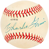 Charlie Grimm Autographed Official Little League Baseball Atlanta Braves, Chicago Cubs Vintage Signature Beckett BAS #BH038050