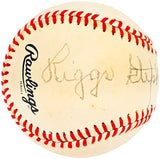 Riggs Stephenson Autographed Official Feeney NL Baseball Chicago Cubs Vintage Signature Beckett BAS #BH038051