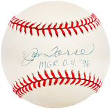 Joe Torre Autographed Official 1996 World Series Logo Baseball New York Yankees "Mgr. O.Y. 96" Beckett BAS #BH038090