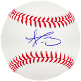 Dustin May Autographed Official MLB Baseball Los Angeles Dodgers Fanatics Holo #JD830988