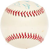 Hank Aaron Autographed Official Wilson Major League Baseball Atlanta Braves "Best Wishes To Kent" Vintage Signature Beckett BAS #AC56711