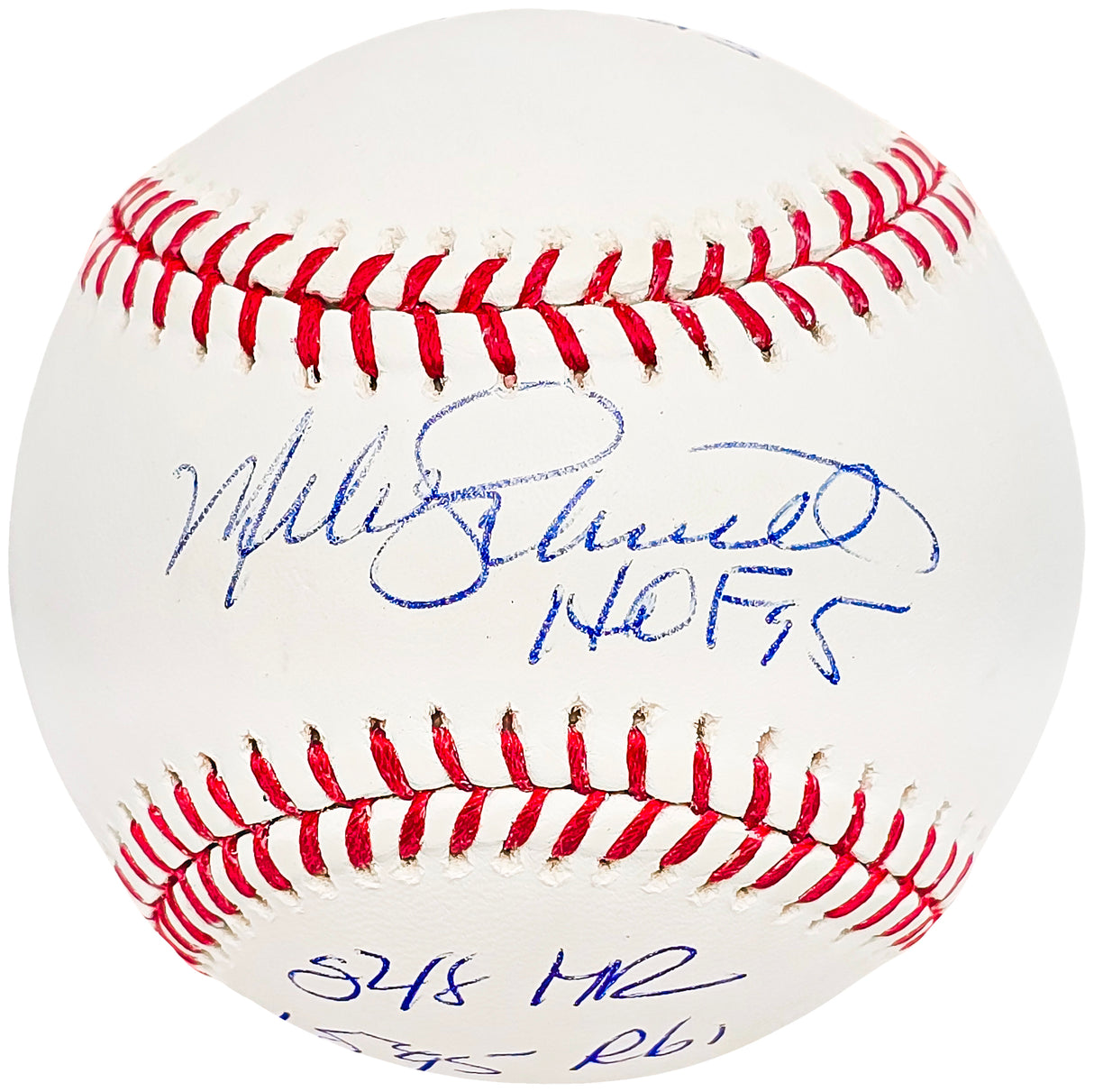 Mike Schmidt Autographed Official MLB Statball Baseball Philadelphia Phillies With 5 Stats #5/20 MLB Holo & Fanatics Holo #ZZ0032487