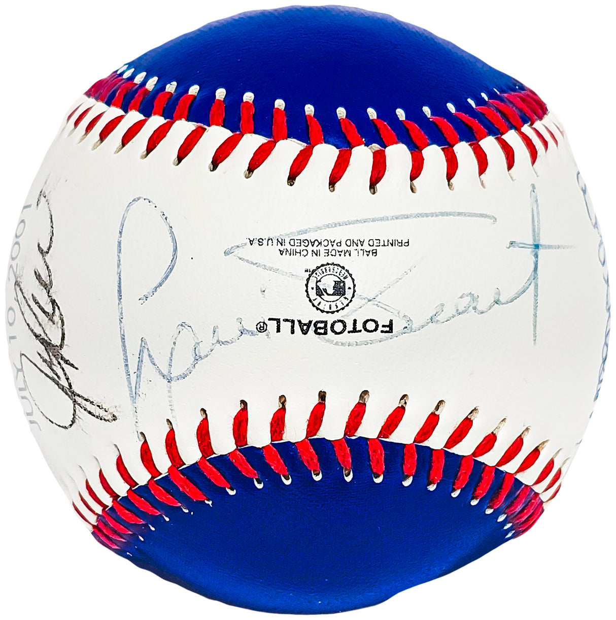 Bob Gibson, Jim Rice & Luis Tiant Autographed Official Safeco Field Fotoball Baseball SKU #218466