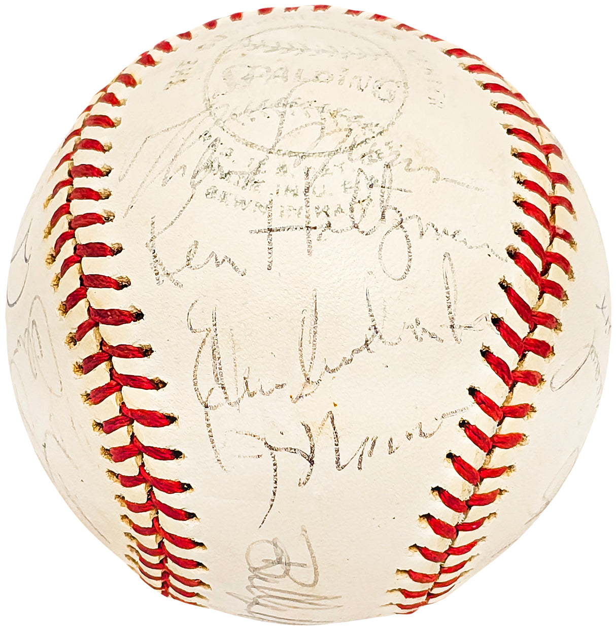1976 New York Yankees Team Signed Autographed Official Spalding Baseball With 25 Signatures Including Thurman Munson Beckett BAS #AC17976
