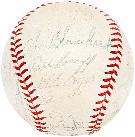 1961 New York Yankees Team Signed Autographed Official AL Baseball With 26 Signatures Including Yogi Berra Beckett BAS #AC56445